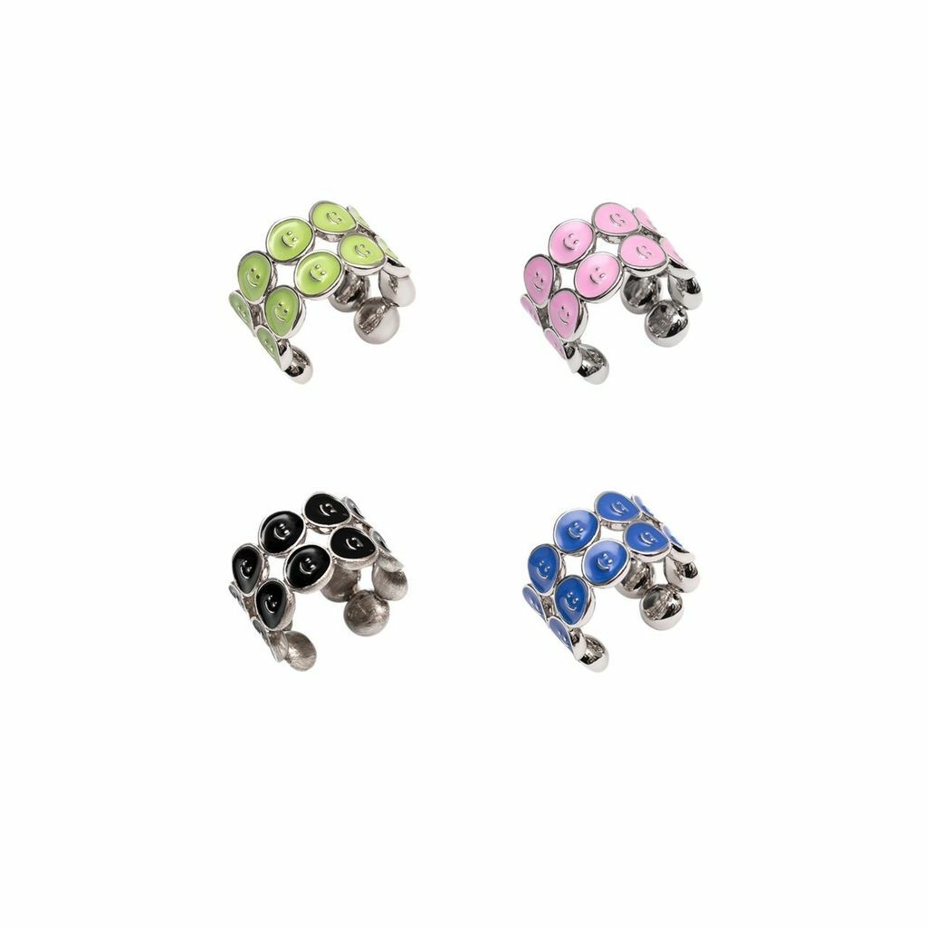 RECOVERY×＠angustattoo無限笑臉笑臉可調式戒指