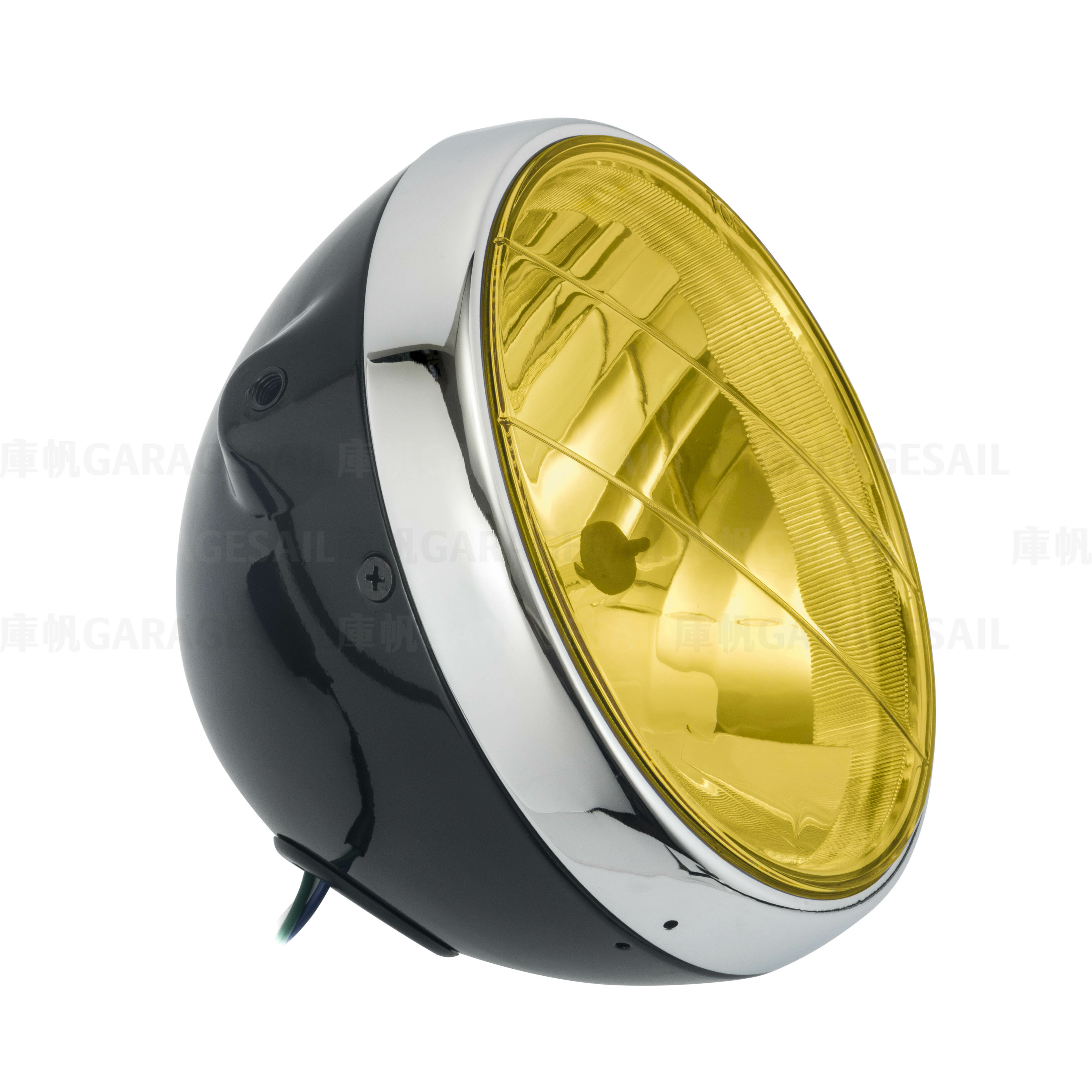 7吋圓 吊耳式 大燈 亮黑銀框