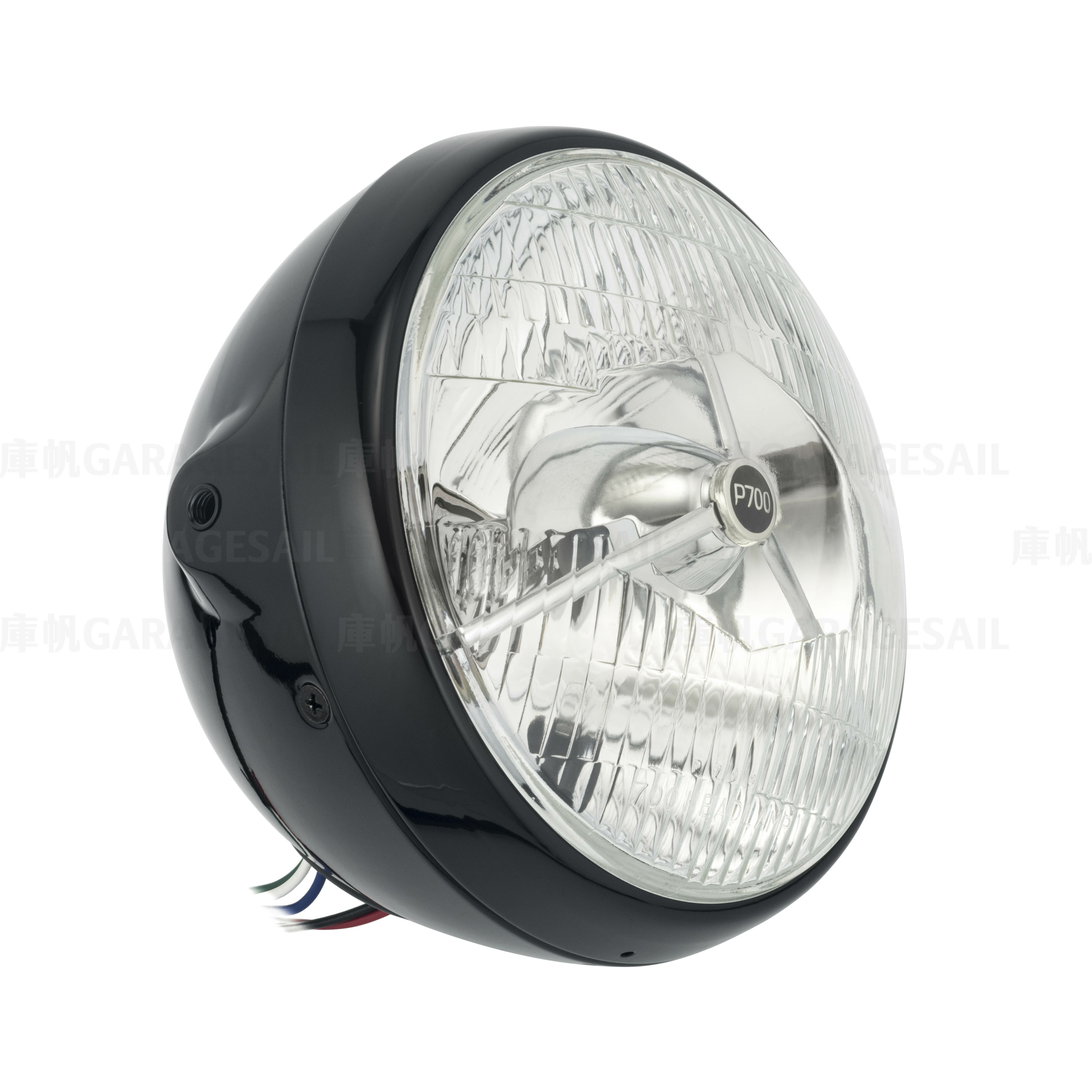 7吋圓 吊耳式 復刻P700 大燈 亮黑