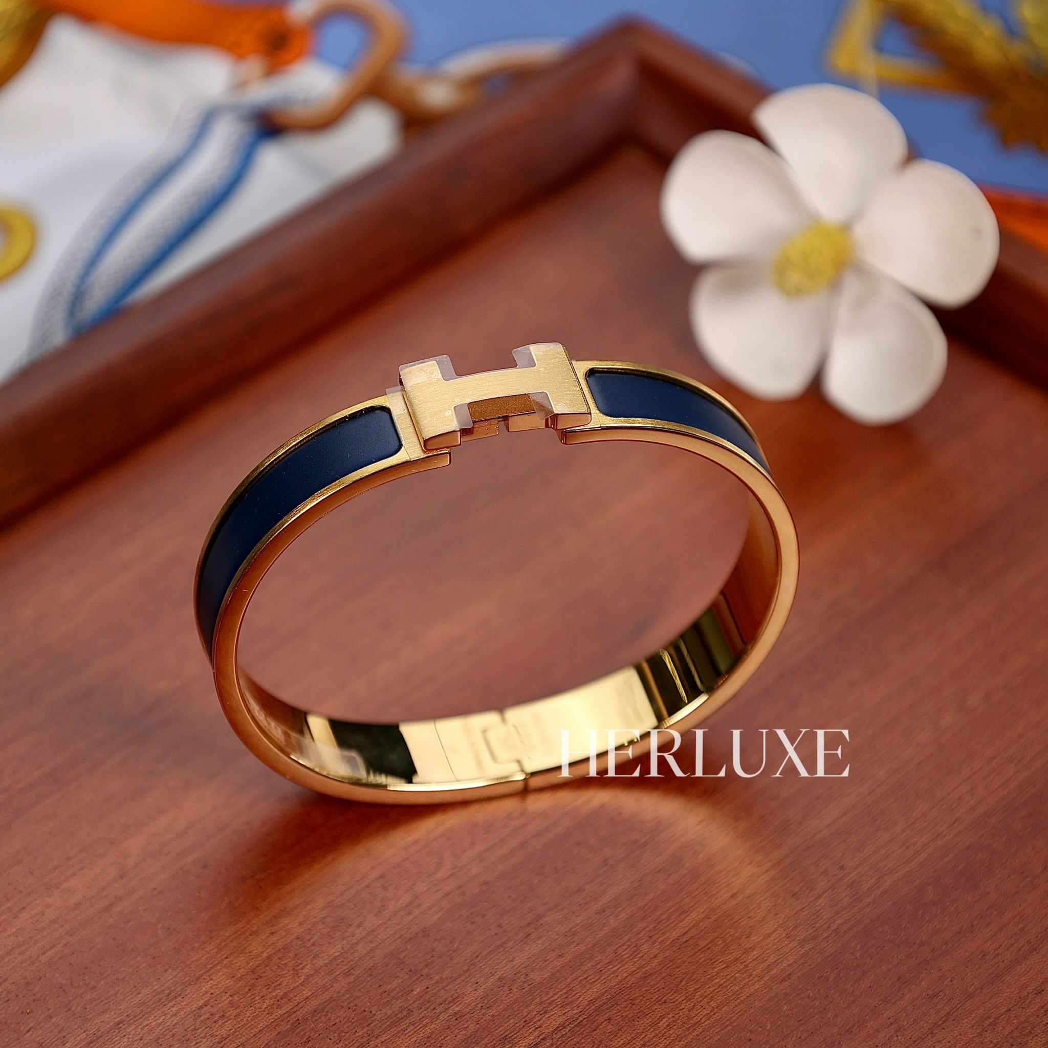 Clic H bracelet 3F bleu de biarritz mat CC ( 可預訂size )