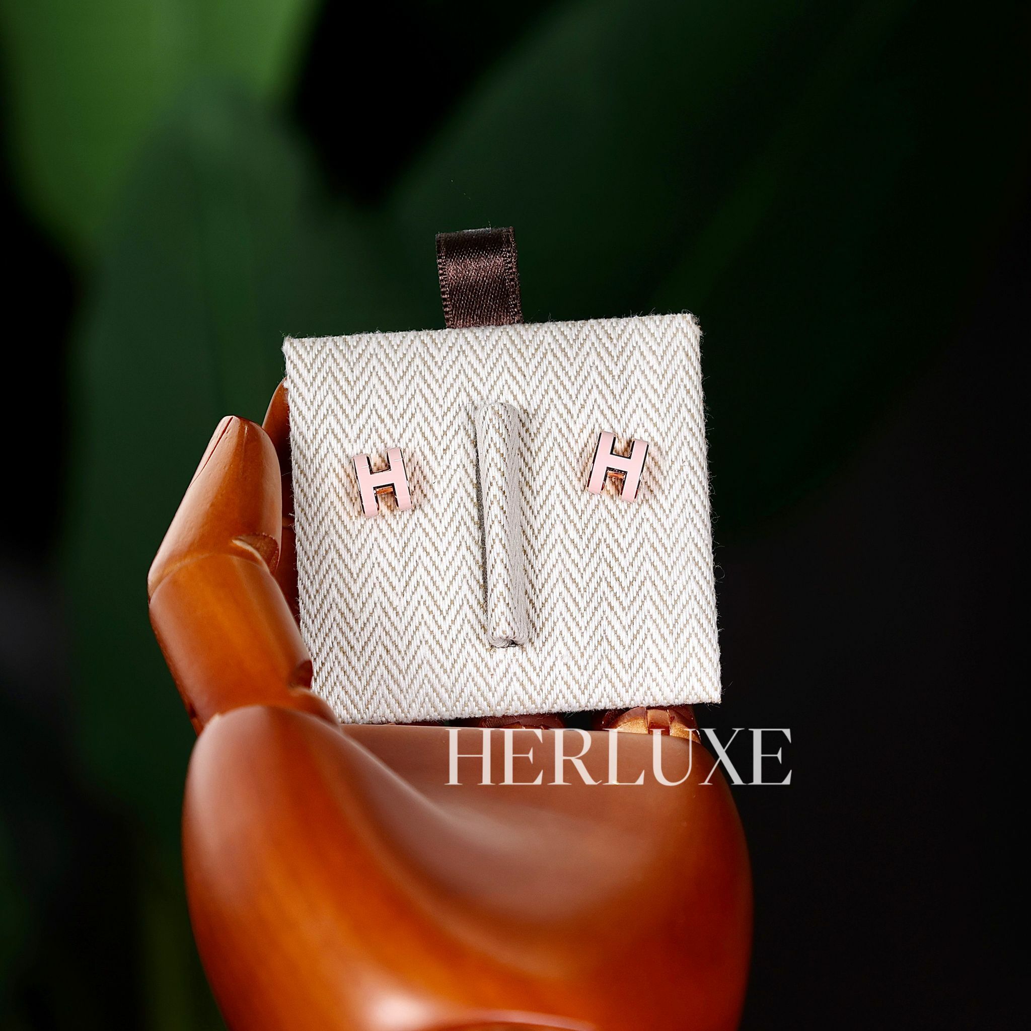 Mini pop h earrings 85 rose dragee CD