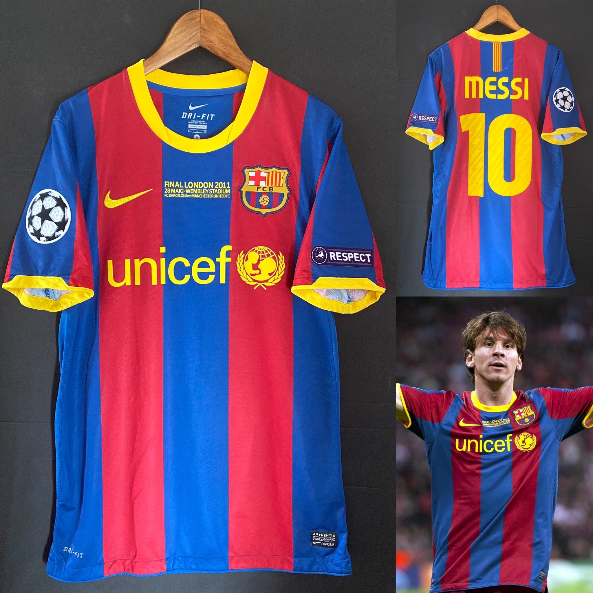 巴塞隆拿 2010-2011 Nike 歐聯決賽主場球衣 #10 MESSI