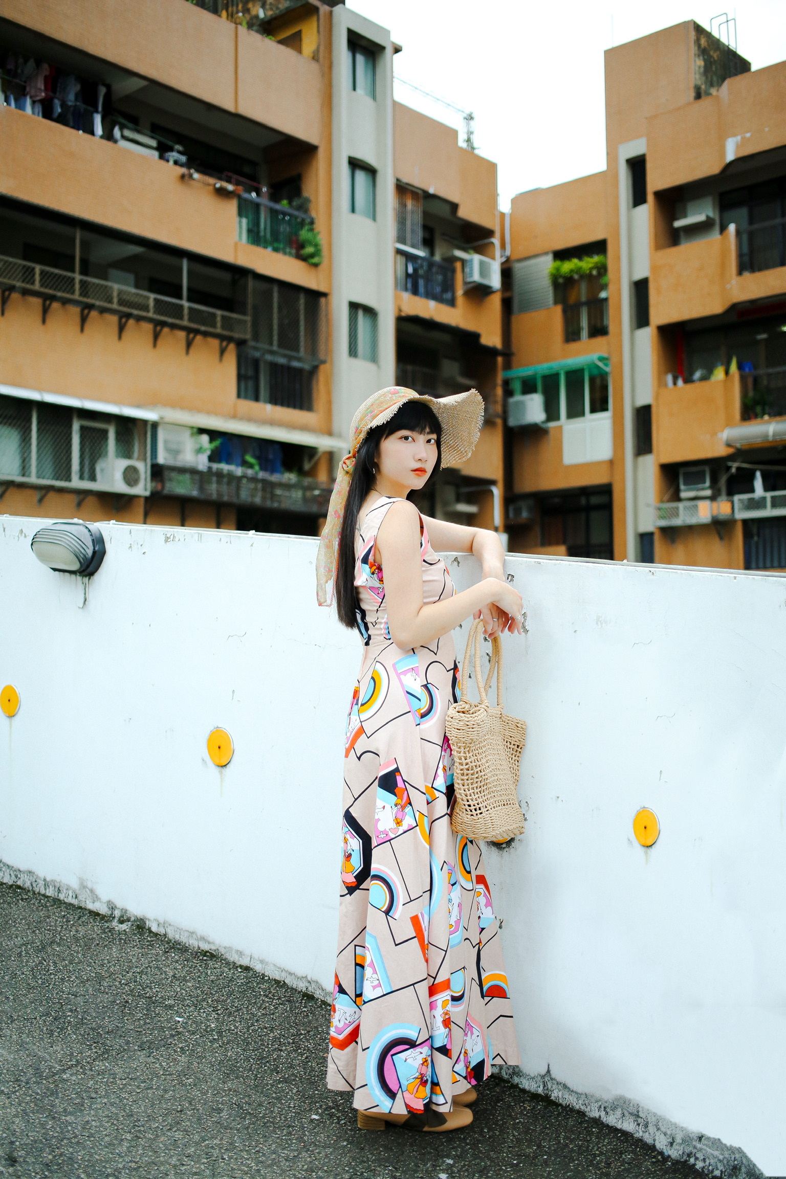 Vintage Pattern Dress / 古著圖騰洋裝 仕女假期