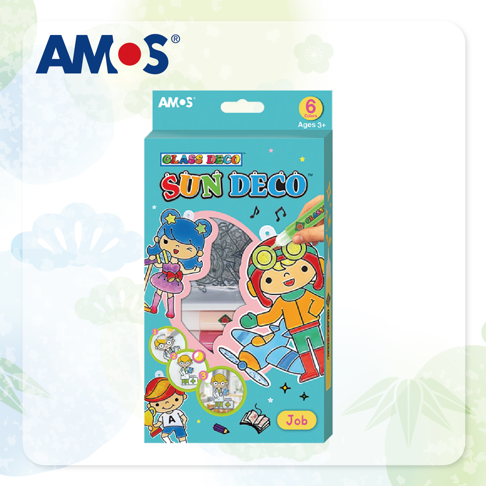 AMOS 6色啫喱彩連6款細掛牌 (職業)