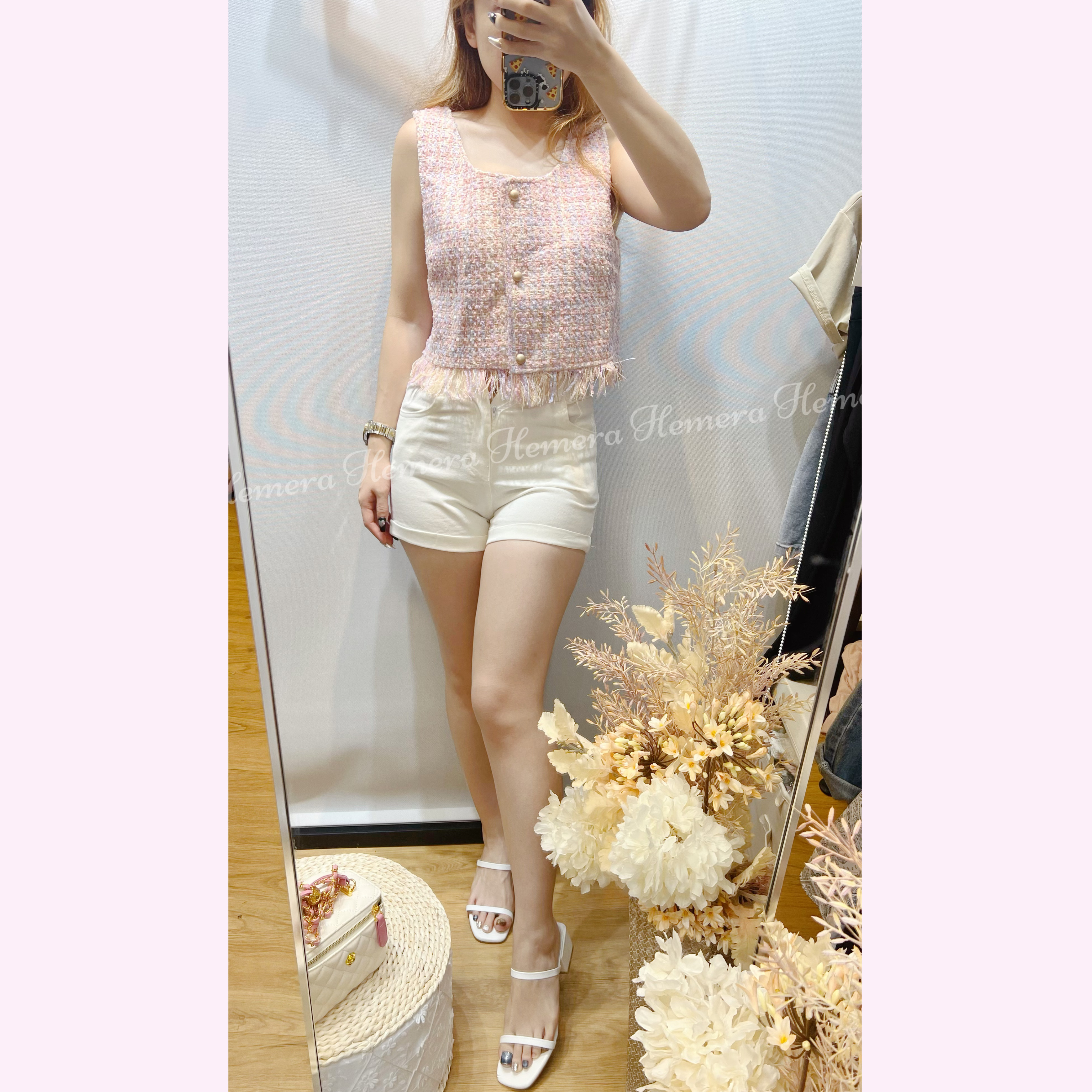 TP23S0742 TWEED短版SOSO上身