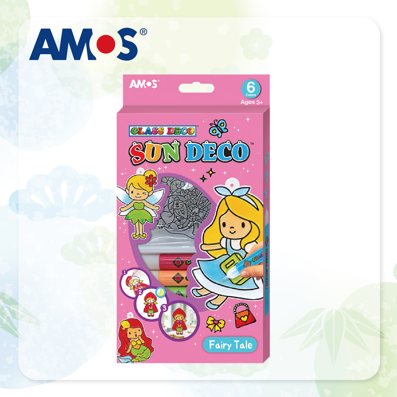 AMOS 6色啫喱彩連6款細掛牌 (童話故事)