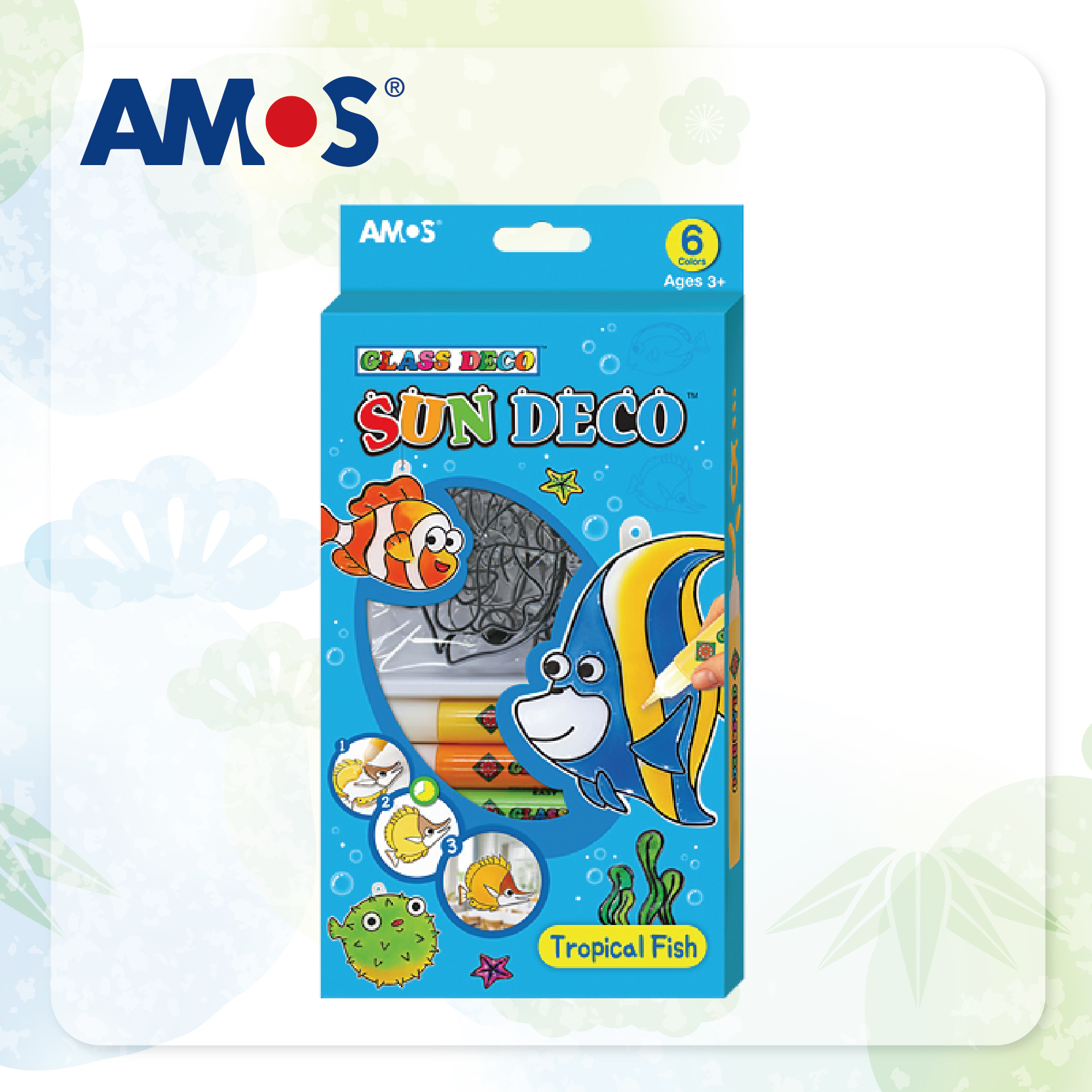 AMOS 6色啫喱彩連6款細掛牌 (熱帶魚)