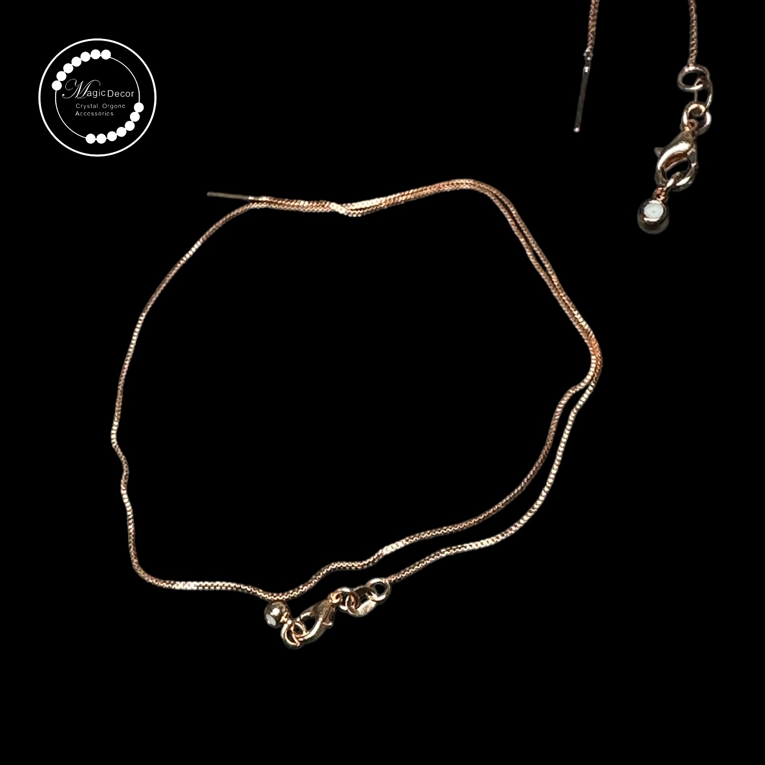 玫瑰金鈦鋼針鏈頸鏈1條