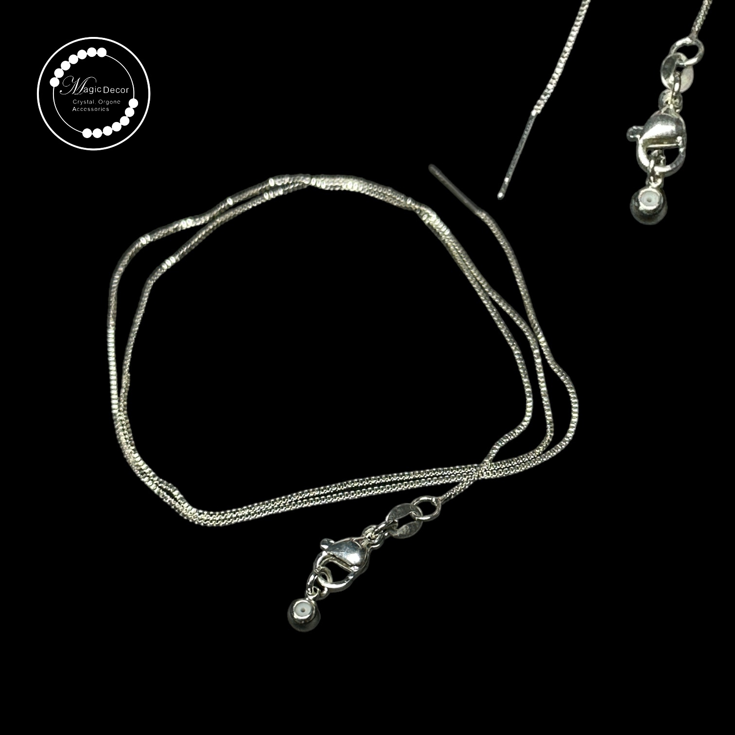 251115 - C63 白銀色鈦鋼針鏈頸鏈1條 45-50cm（有定位珠）