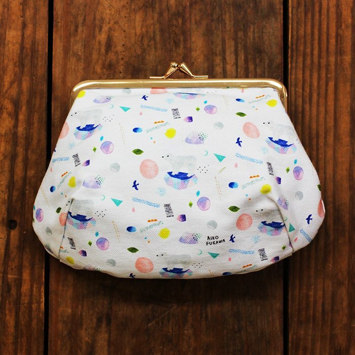 布川愛子 北極熊 帆布口金包 L｜日本表現社