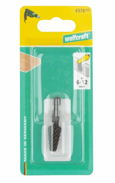 德國"WOLFCRAFT" 錐形木工用磨頭(批咀頭)