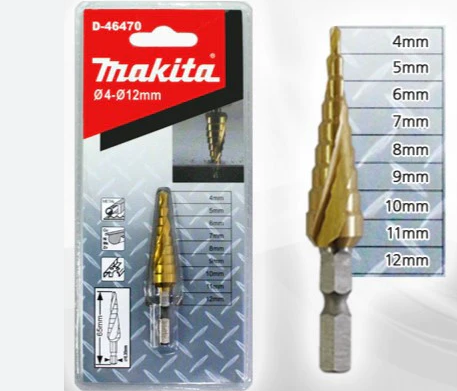 "MAKITA" 牧田牌 HSS-TIN 鈦金屬 階梯鑽咀(螺旋式)