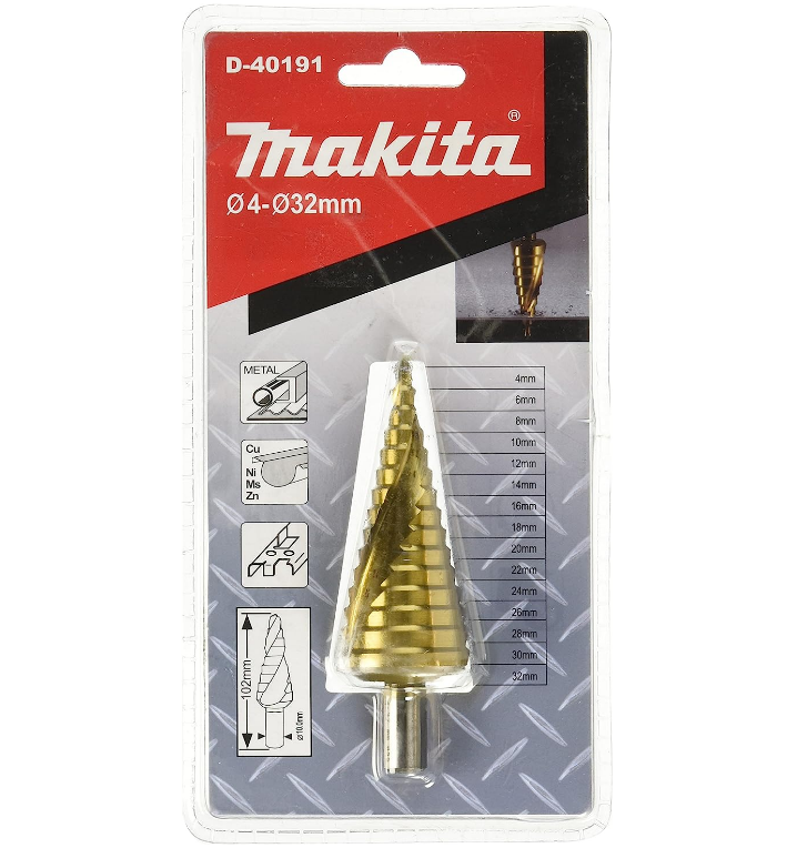 "MAKITA" 牧田牌 HSS-TIN 鈦金屬 階梯鑽咀(螺旋式)