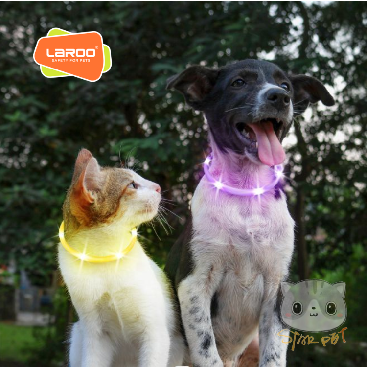 LaRoo F35 LED collar (Yellow/Purple/Blue/Pink) 35cm