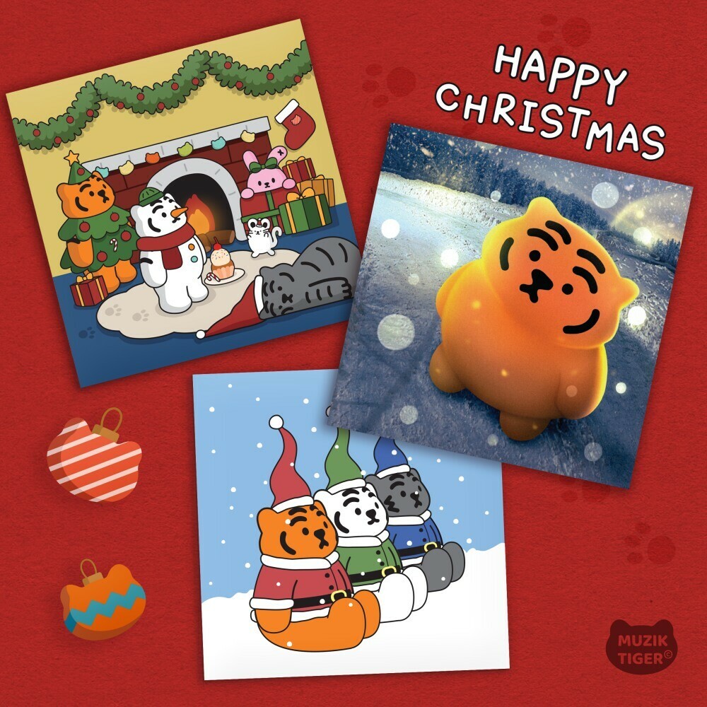 Muzik Tiger Christmas Card Series (Korean Stationery Brand)