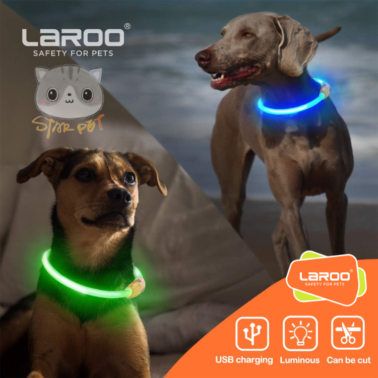LaRoo Andrew F20 LED collar (Yellow/Purple) 65cm