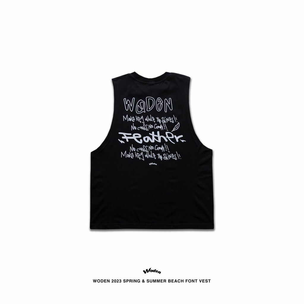 WODEN 2023 Spring & Summer 045 Beach Font Vest 黑色