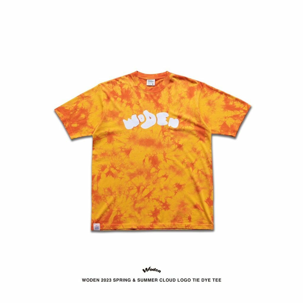 WODEN 2023 Spring & Summer 048 Cloud LOGO Tie Dye tee 橘