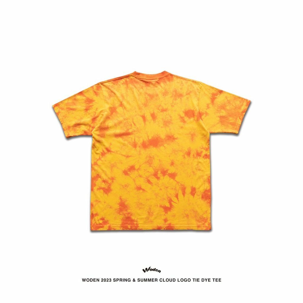 WODEN 2023 Spring & Summer 048 Cloud LOGO Tie Dye tee 橘