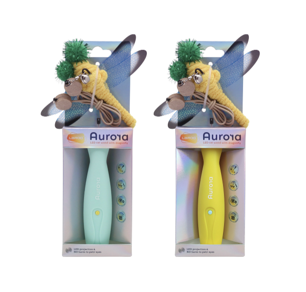 Laroo LED Cat Wand Dragonfly (Yellow/Green) (16-62)cm