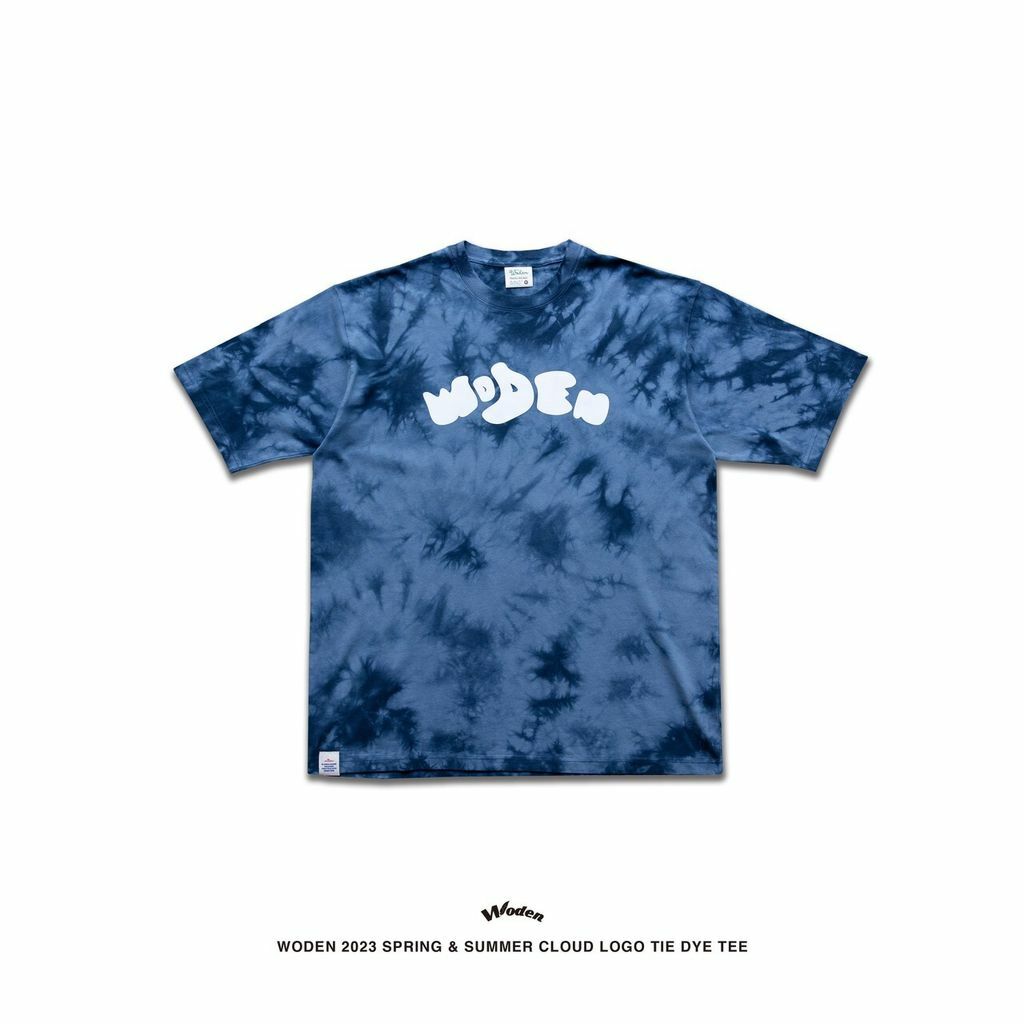 WODEN 2023 Spring & Summer 048 Cloud LOGO Tie Dye tee 藍色