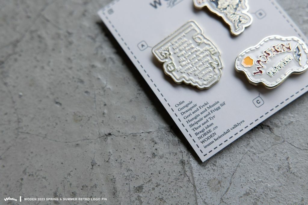WODEN 2023 Spring & Summer Retro LOGO Pin 白色