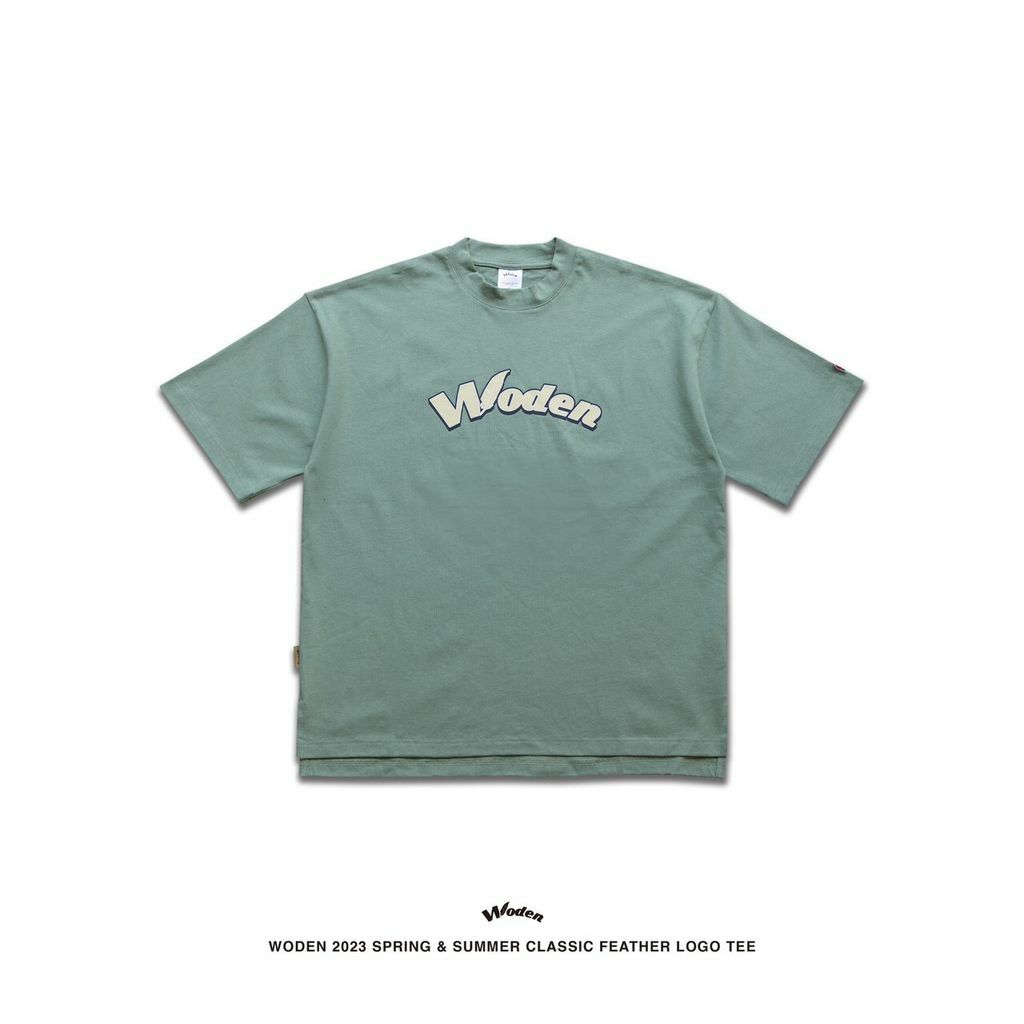 WODEN 2023 Spring & Summer 050 Classic Feather LOGO tee 綠色款