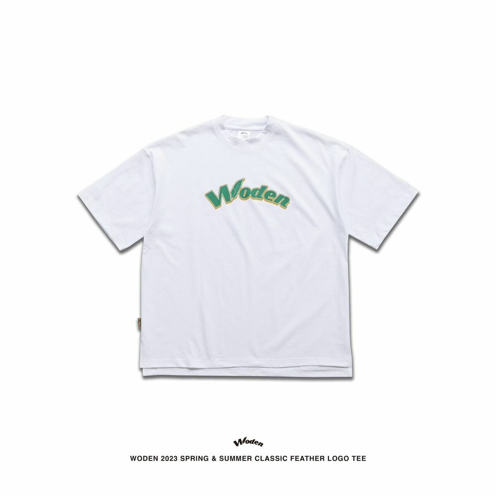 WODEN 2023 Spring & Summer 050 Classic Feather LOGO tee 白色款