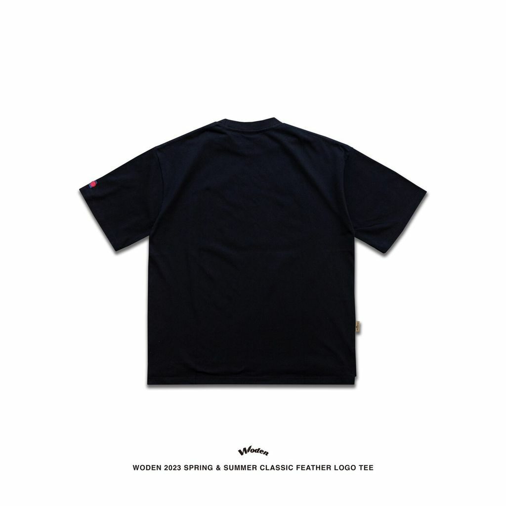 WODEN 2023 Spring & Summer 050 Classic Feather LOGO tee 黑色款