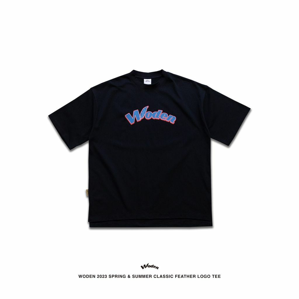 WODEN 2023 Spring & Summer 050 Classic Feather LOGO tee 黑色款