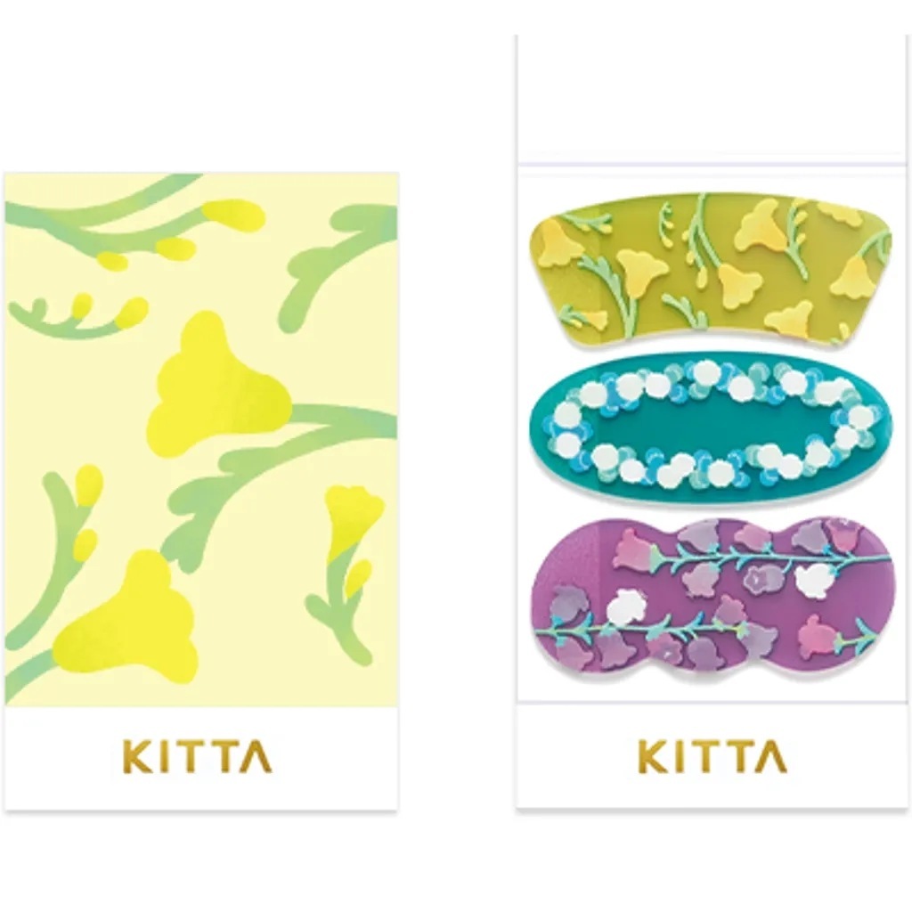 KITTA隨身攜帶和紙膠帶 透明軋型_花(KITT014)