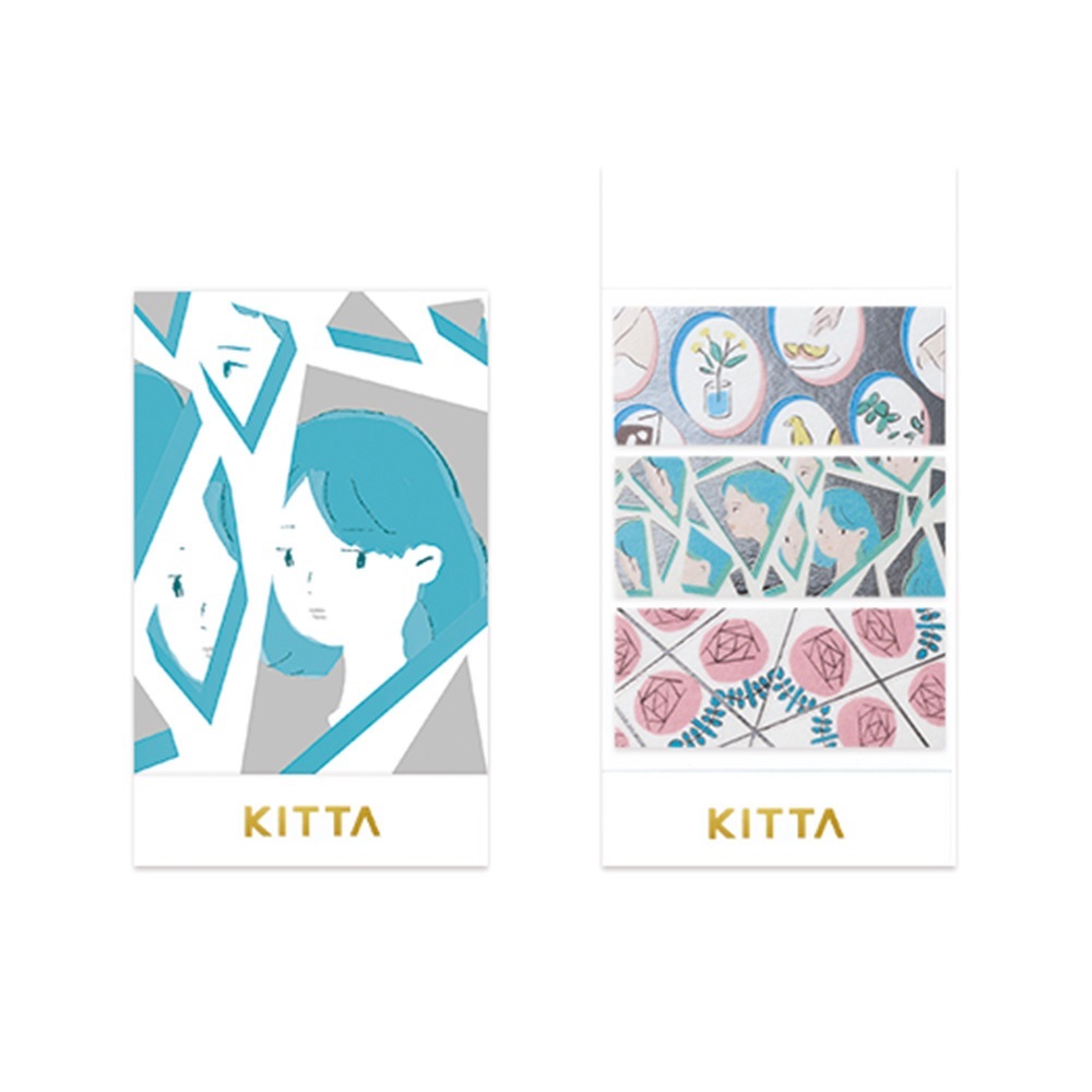 KITTA隨身攜帶和紙膠帶 Wide_銀箔 鏡子(KITW004)