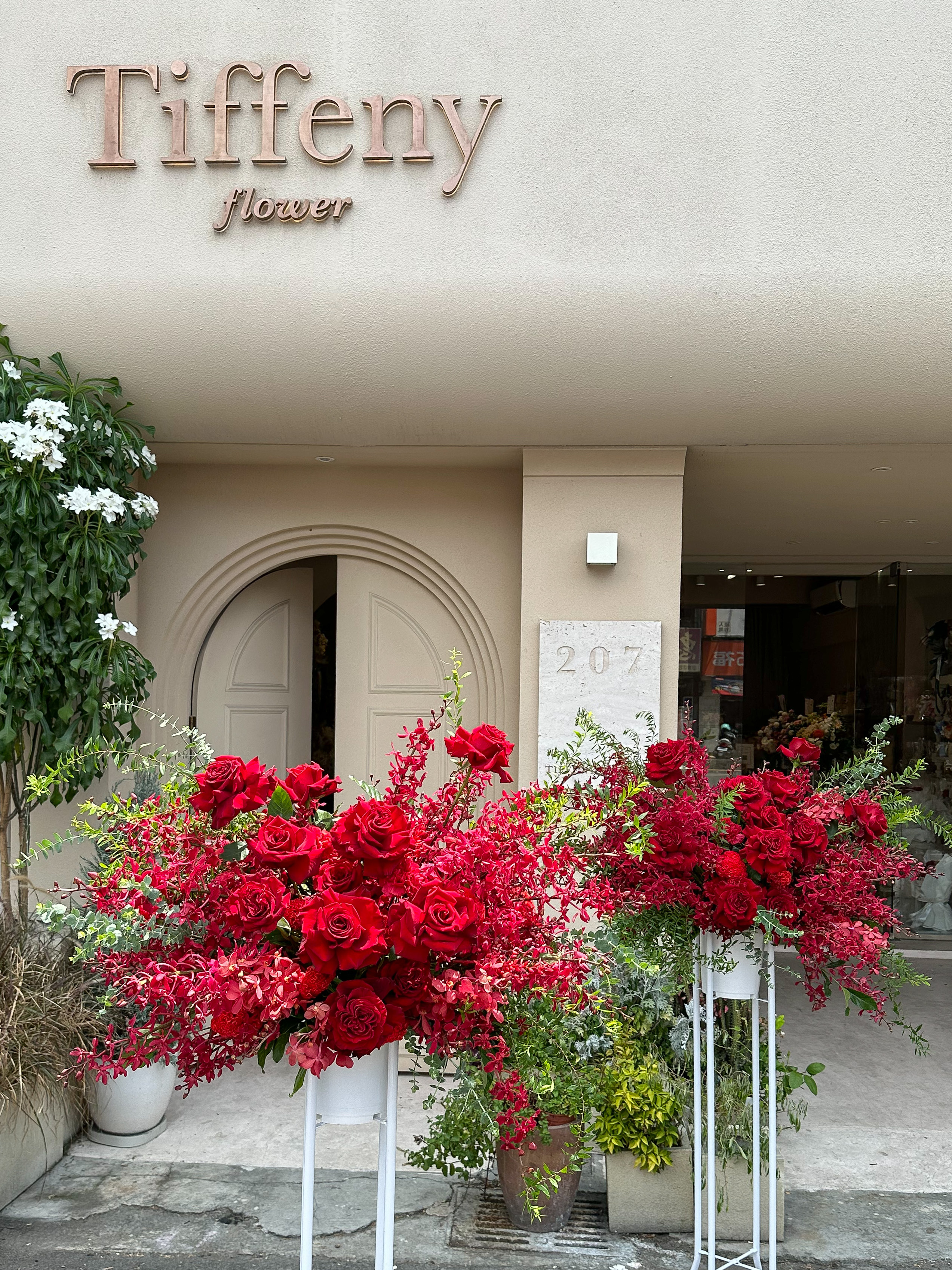 氣勢紅玫瑰 鮮花高架花籃 開幕花籃