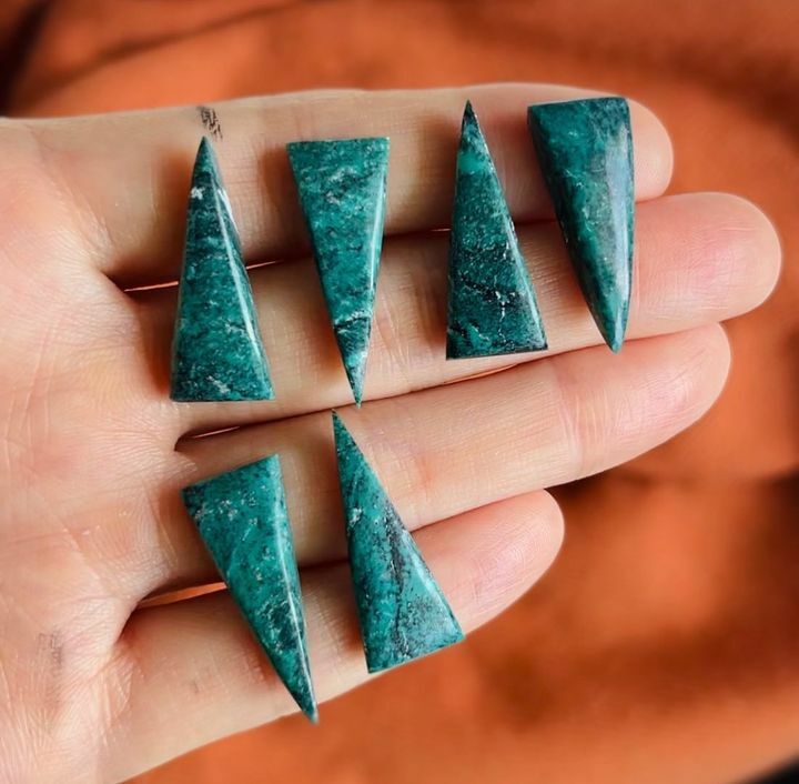 [原石] 綠松石 水晶墜面