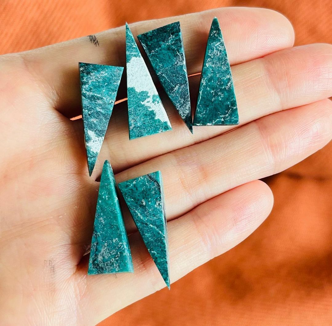 [原石] 綠松石 水晶墜面