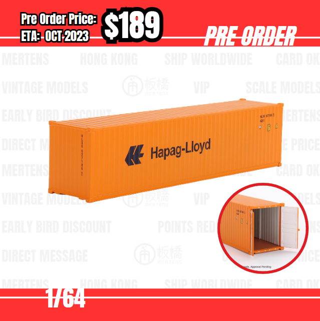 PO-$189 * Mini GT * #AC26 Dry Container 40' "Hapag-Lloyd" [15/07]
