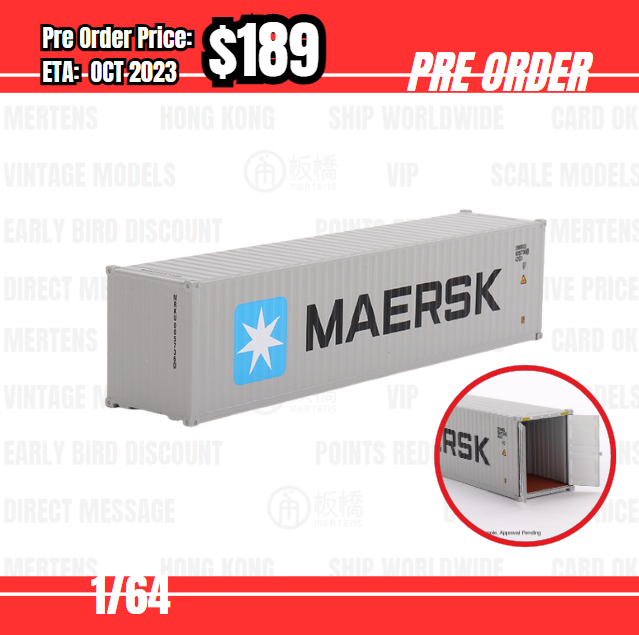 PO-$189 * Mini GT * #AC32 Dry Container 40' "Maersk" [15/07]