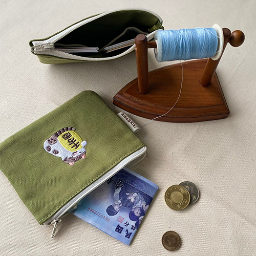 ｜守財麻吉｜刺繡零錢包