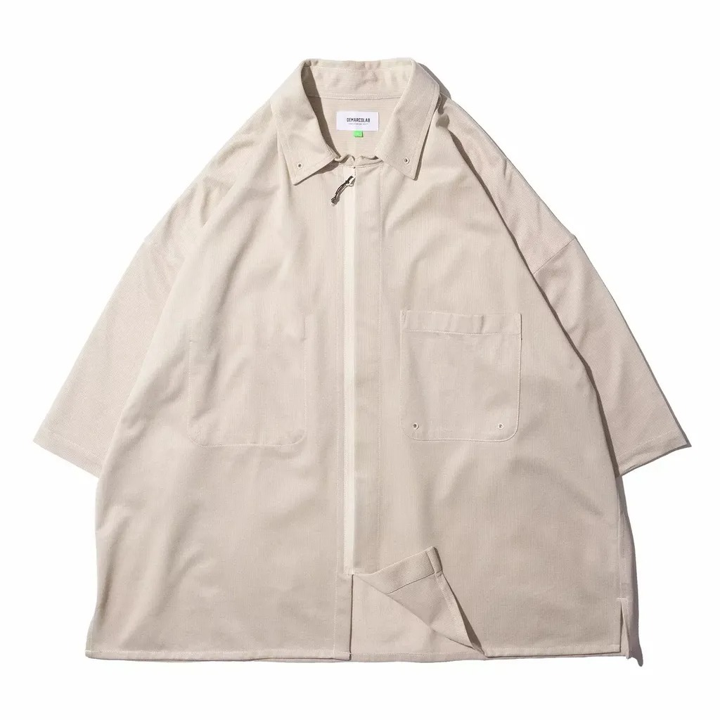 DEMARCOLAB WK BIG BOY ZIP SHIRT (BEIGE)