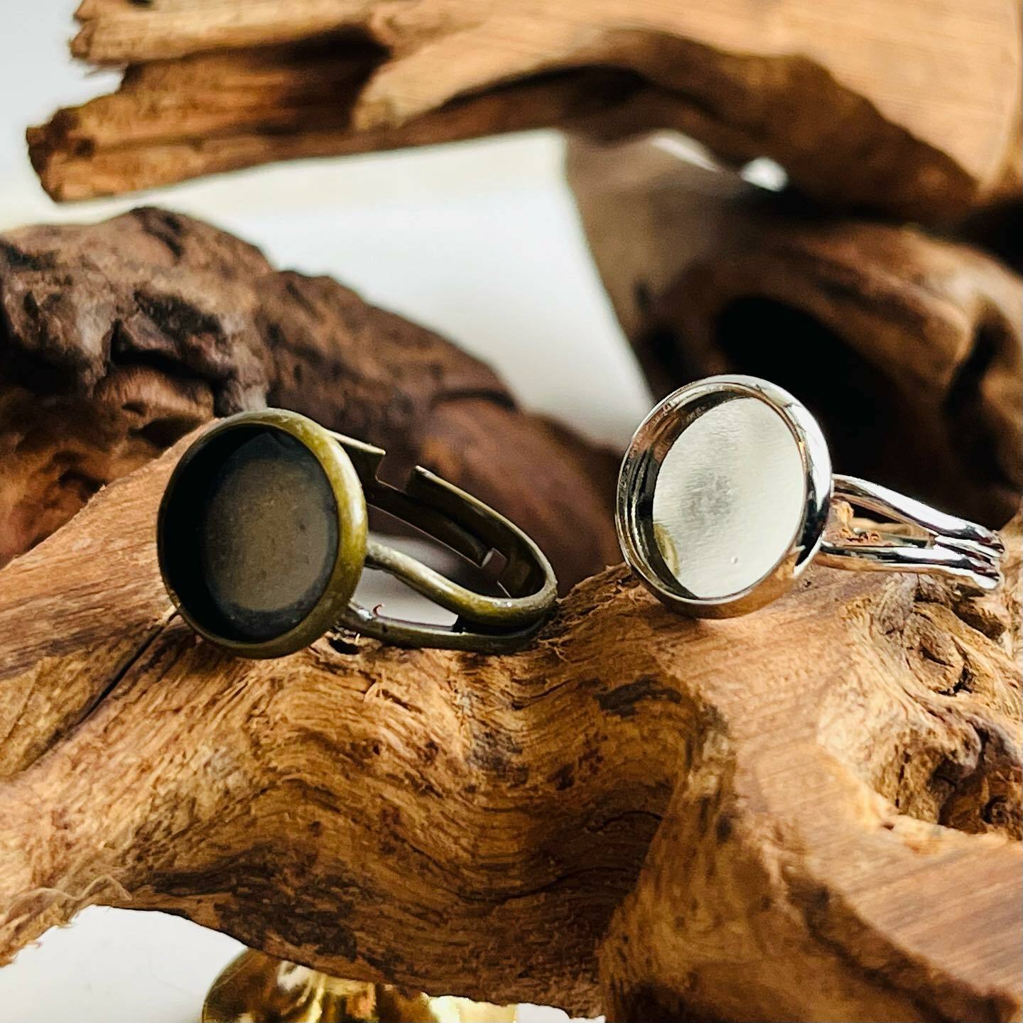 [原石] 黃銅戒托 手工藝材料