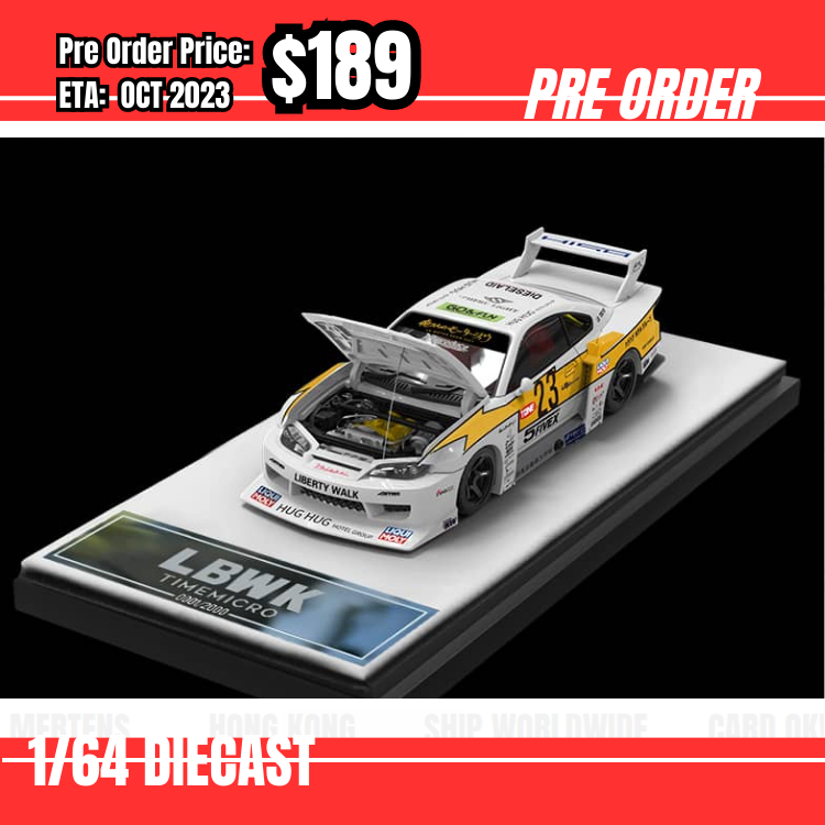 PO-$189 * Time Micro * 1:64 Nissan Silvia S15 LBWK Flash #23[15/07]