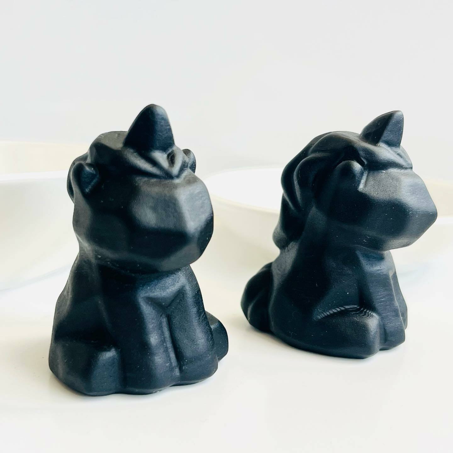 [原石] 黑曜石獨角獸 水晶礦石擺件