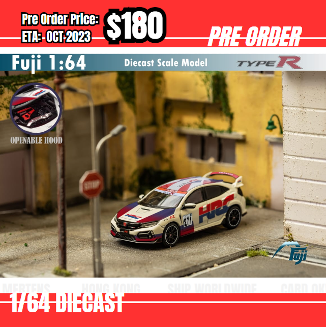 PO-$180 * Fuji * 1:64 Honda Civic Type R FK8 HRC [15/07]