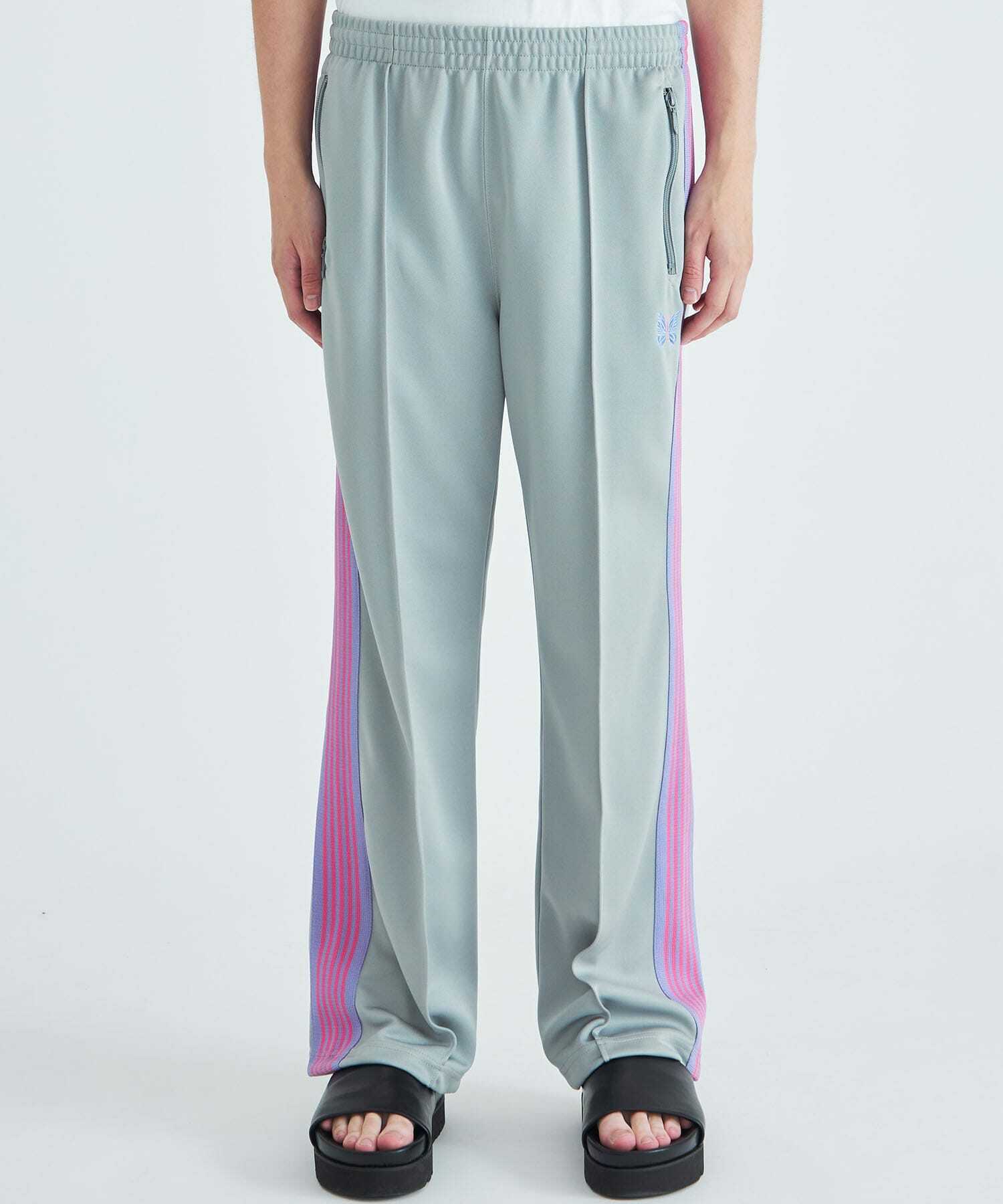 NEEDLES X STUDIOUS 別注TRACK PANTS- LT GREY 直筒