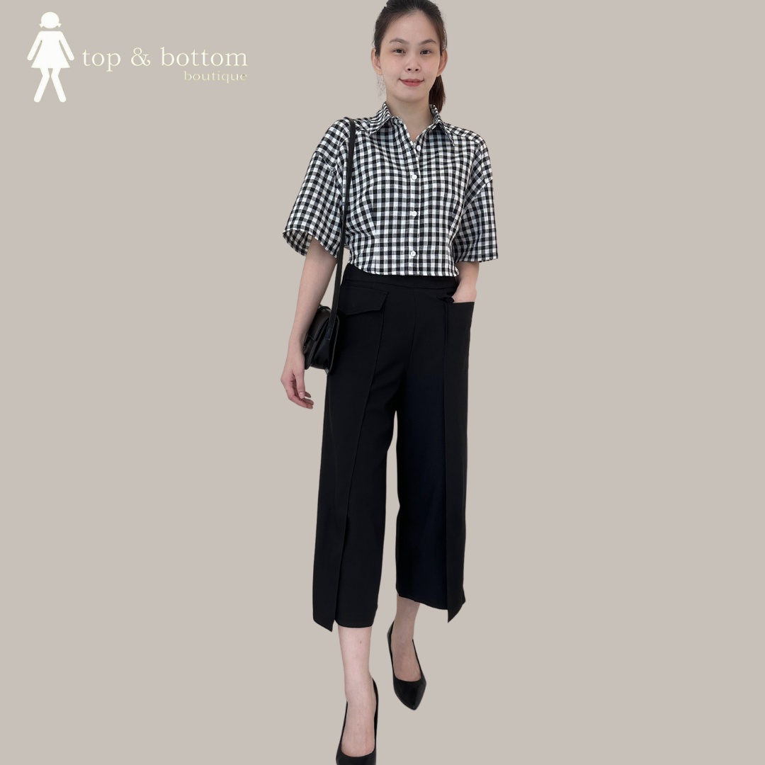 POCKET HIGH WAIST CULOTTES
