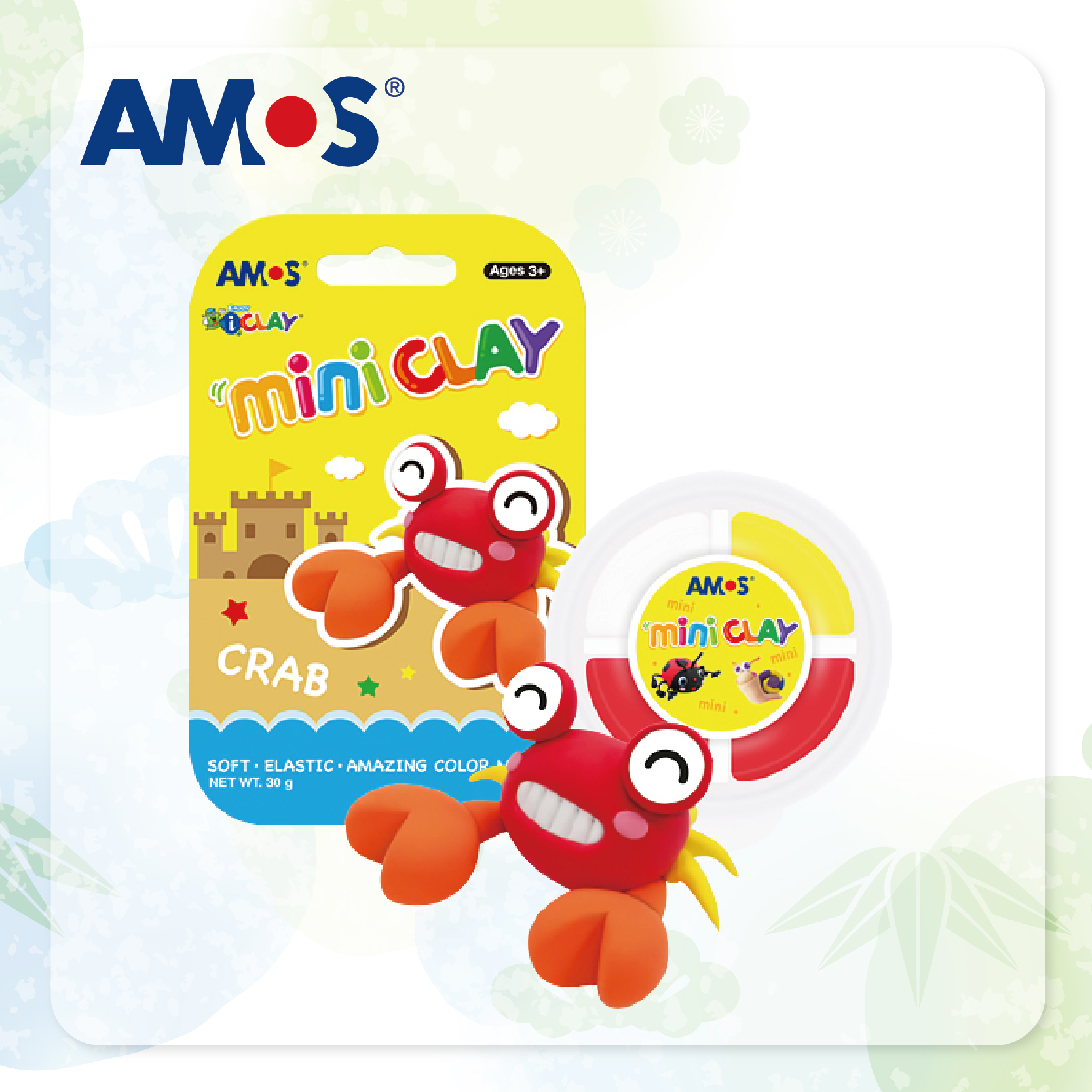 AMOS MINI 30g 迷你紙黏土 (小螃蟹)
