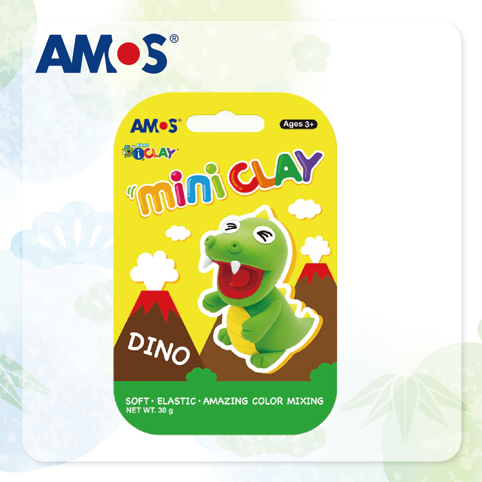 AMOS MINI 30g 迷你紙黏土 (小恐龍)