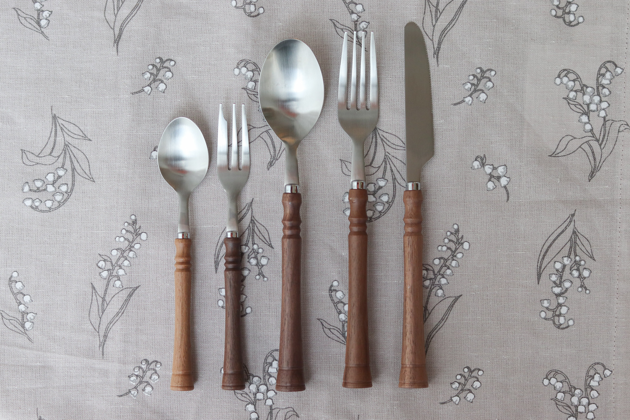 日本 優雅法式 木柄 不鏽鋼餐具