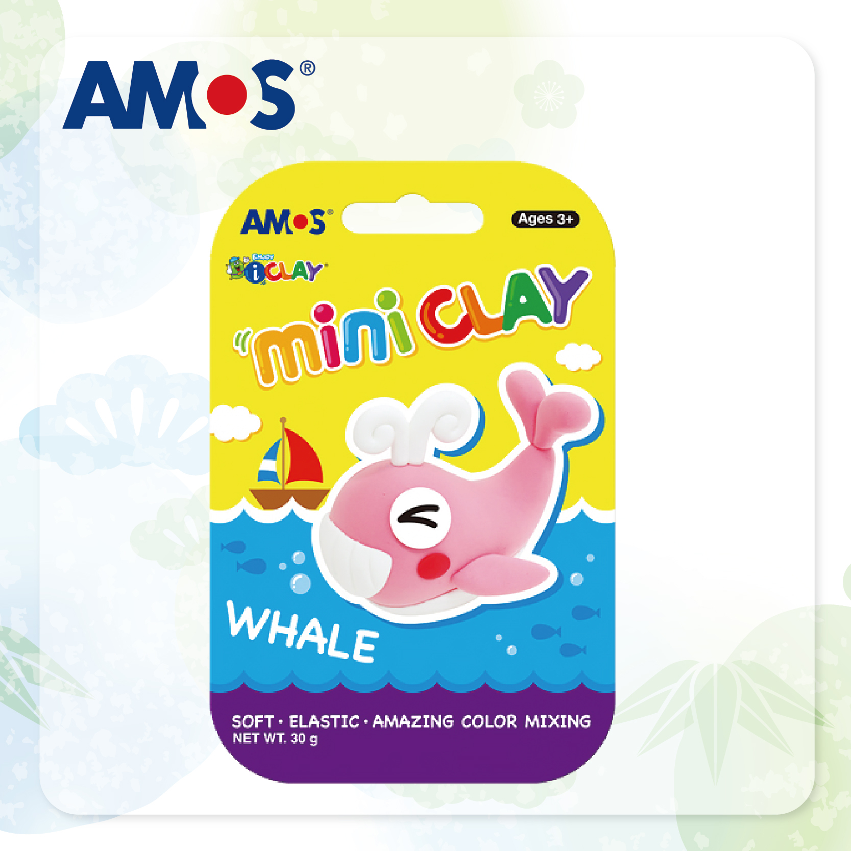 AMOS MINI 30g 迷你紙黏土 (小鯨魚)
