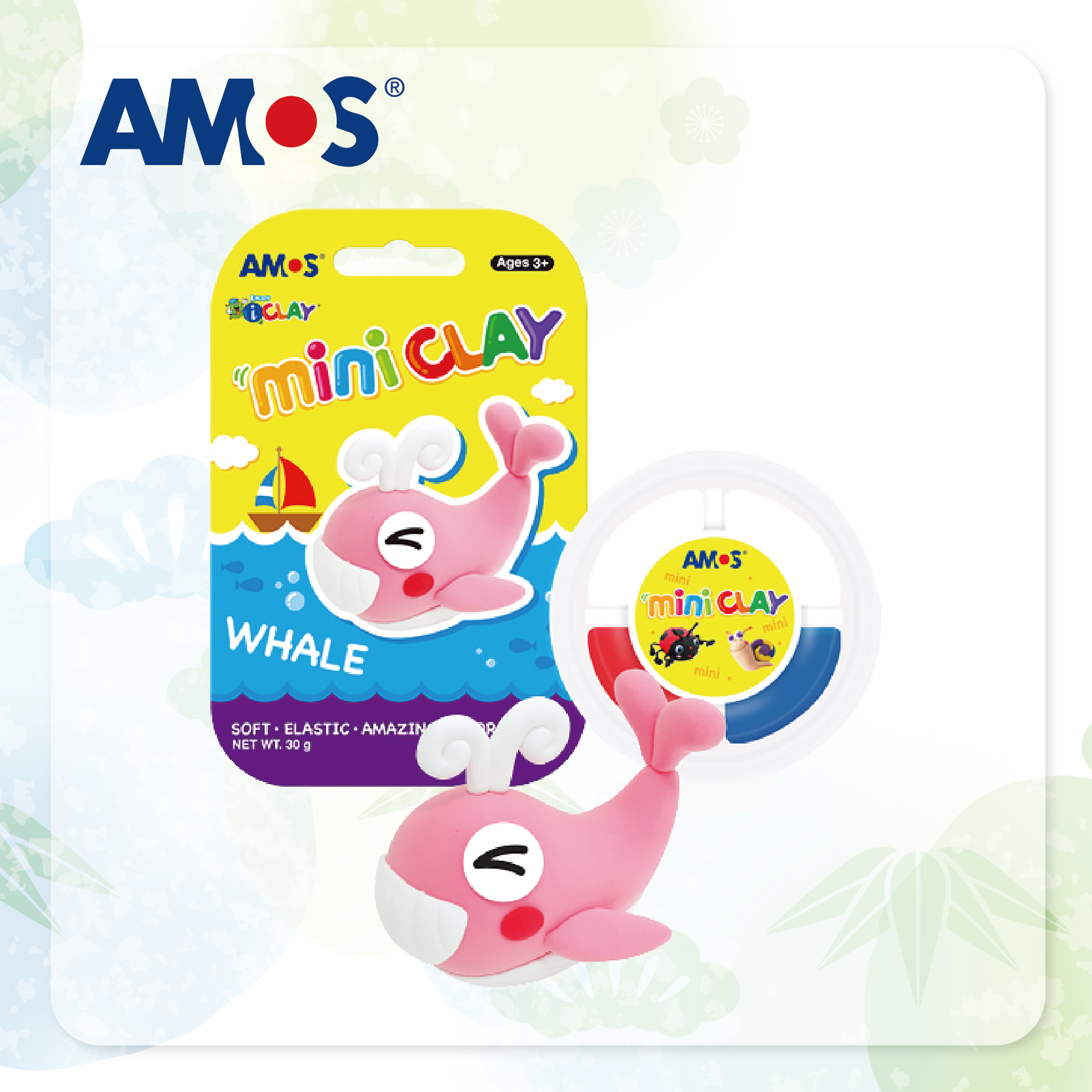 AMOS MINI 30g 迷你紙黏土 (小鯨魚)